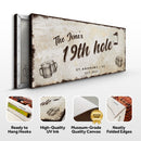 19th Hole Golf Personalized Sign III