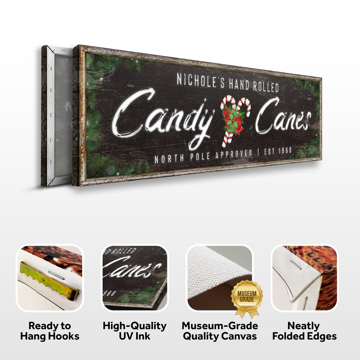 North Pole Candy Canes Sign, photo 3 of 6