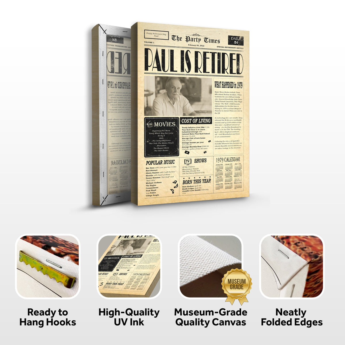 Newspaper Retirement Gift Sign, photo 3 of 5