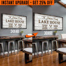 Upgrade Your 24x48 Inches 'Family Lake House' (Style 1) Canvas To 60x30 Inches by Tailored Canvases