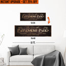 Upgrade Your 12x36 Inches 'Family Basement Bar' (Style 1) Canvas Measuring To 16x48 Inches by Tailored Canvases