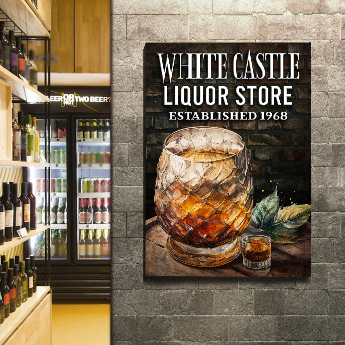 Liquor Store Sign III | Customizable Canvas, photo 2 of 7