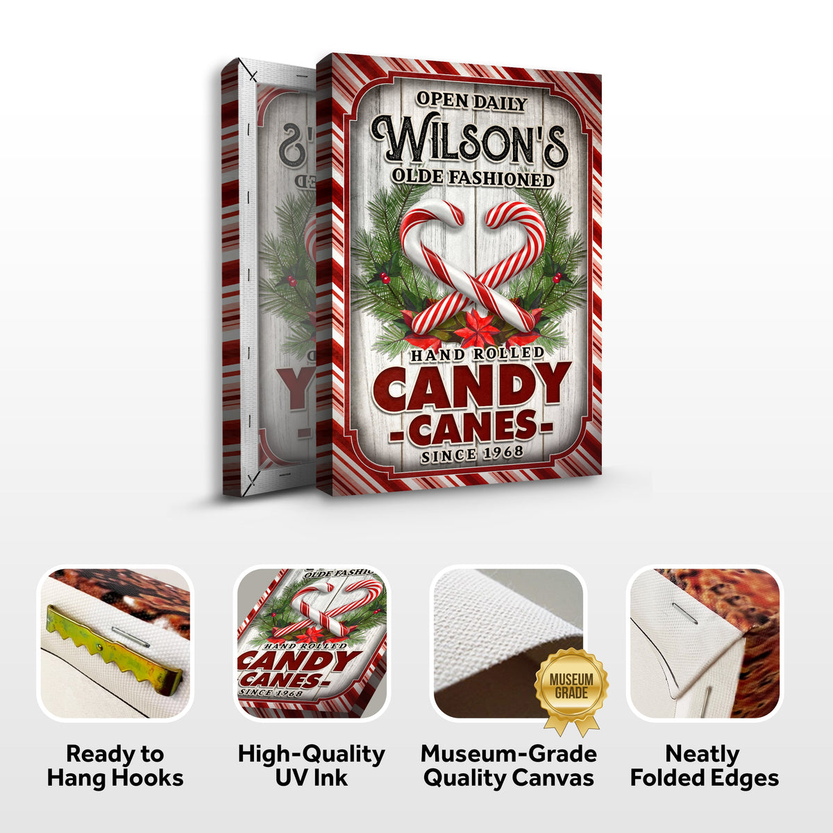 Olde Fashioned Hand Rolled Candy Canes Sign, photo 4 of 6