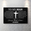To My Man Father's Day Gift Sign