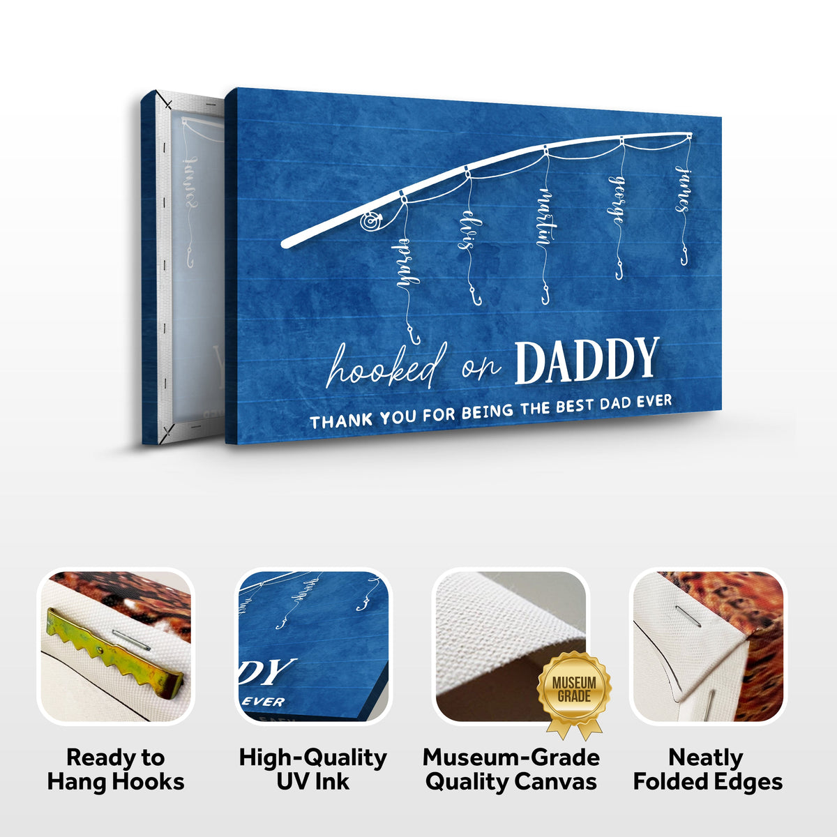 Hooked On Daddy Father's Day Gift Sign, photo 5 of 8