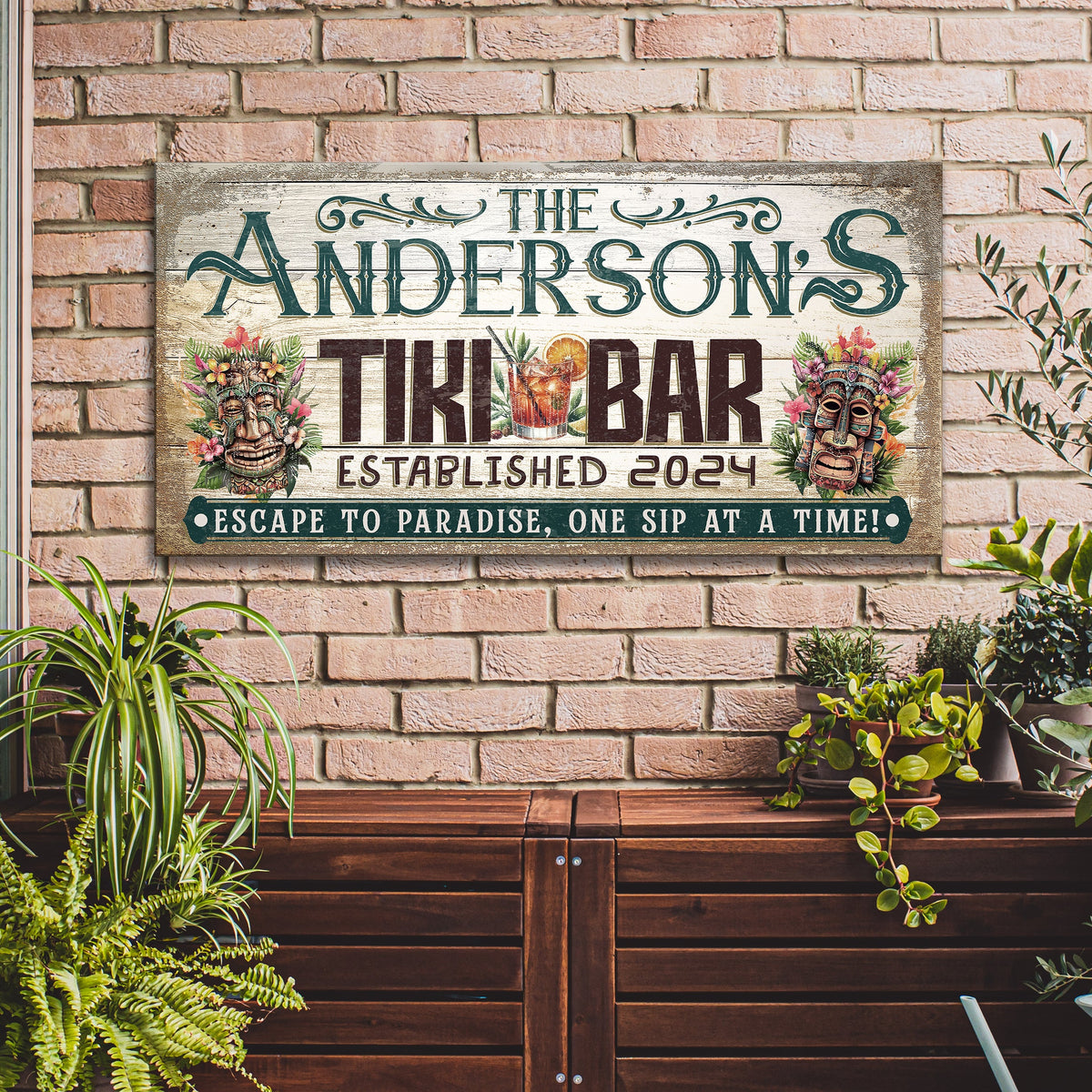 Personalized Tiki Bar Sign III, photo 2 of 9