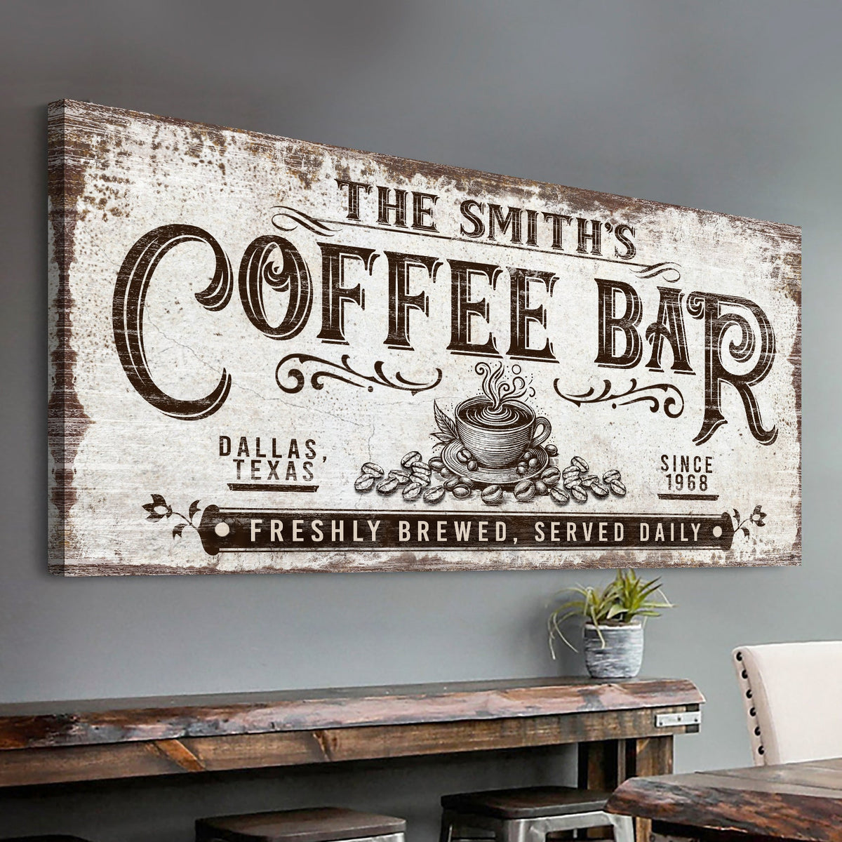 Personalized Coffee Bar Sign III, photo 3 of 8
