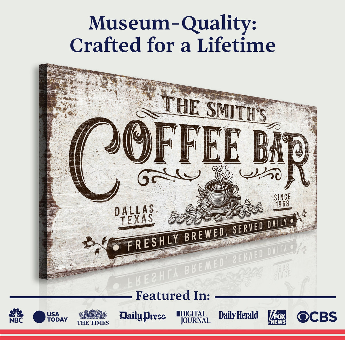 Personalized Coffee Bar Sign III, photo 4 of 8