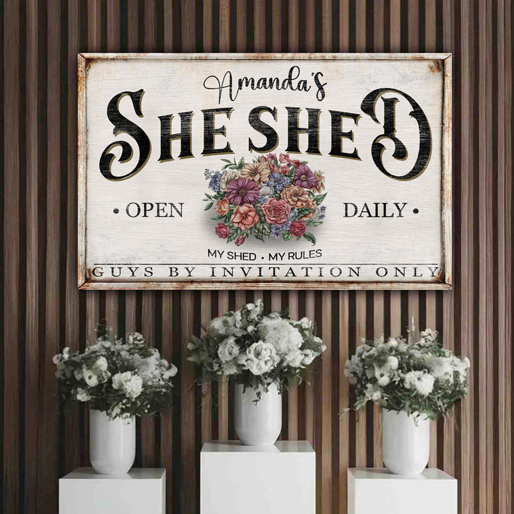 Personalized She Shed Sign XIII, photo 2 of 8