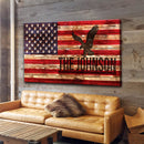 Rustic American Flag Family Name Sign