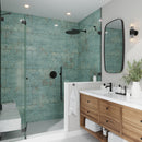 Viridian Green 18x48 Textured Ceramic Large Format Tile (3 pack, 17.23 sq ft/case)