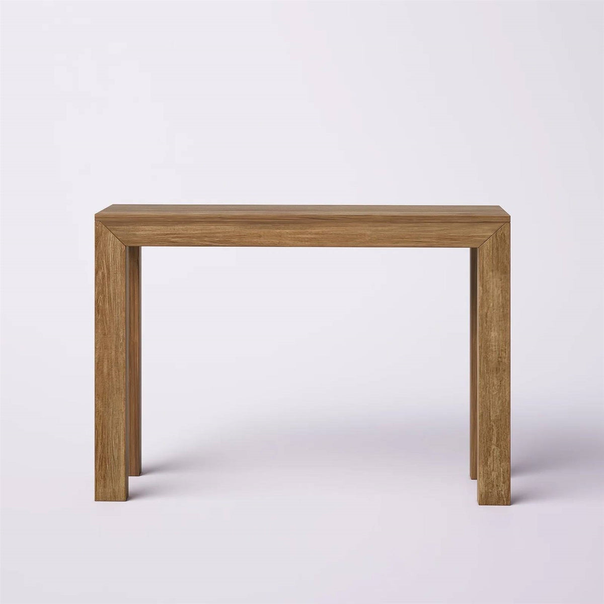 Solid Wood Modern Accent Console Table / Sofa Table in Medium Brown Pecan Finish, photo 5 of 5