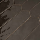 Black 2x10 Glossy Picket Ceramic Tile (23 pack, 2.37 sq ft/case)