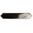 Black 2x10 Glossy Picket Ceramic Tile (23 pack, 2.37 sq ft/case) - Sample