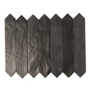 Black 2x10 Matte Picket Ceramic Tile (23 pack, 2.37 sq ft/case) - Sample