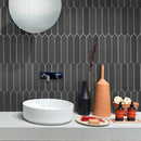 Black 2x10 Matte Picket Ceramic Tile (23 pack, 2.37 sq ft/case)