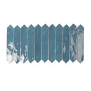 Teal Blue 2x10 Glossy Picket Ceramic Tile (23 pack, 2.37 sq ft/case)