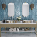Teal Blue 2x10 Glossy Picket Ceramic Tile (23 pack, 2.37 sq ft/case) - Sample