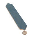 Teal Blue 2x10 Matte Picket Ceramic Tile (23 pack, 2.37 sq ft/case) - Sample