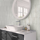 Pearl White 2x10 Glossy Picket Ceramic Tile (23 pack, 2.37 sq ft/case)