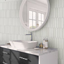 Pearl White 2x10 Matte Picket Ceramic Tile (23 pack, 2.37 sq ft/case) - Sample
