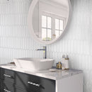 Cotton White 2x10 Glossy Picket Ceramic Tile (23 pack, 2.37 sq ft/case)