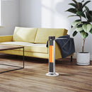 32"H Portable Vertical Infrared Heater 1500W Electric Stander with Remote Control, Tip-over Switch, LED Display 24h Timer