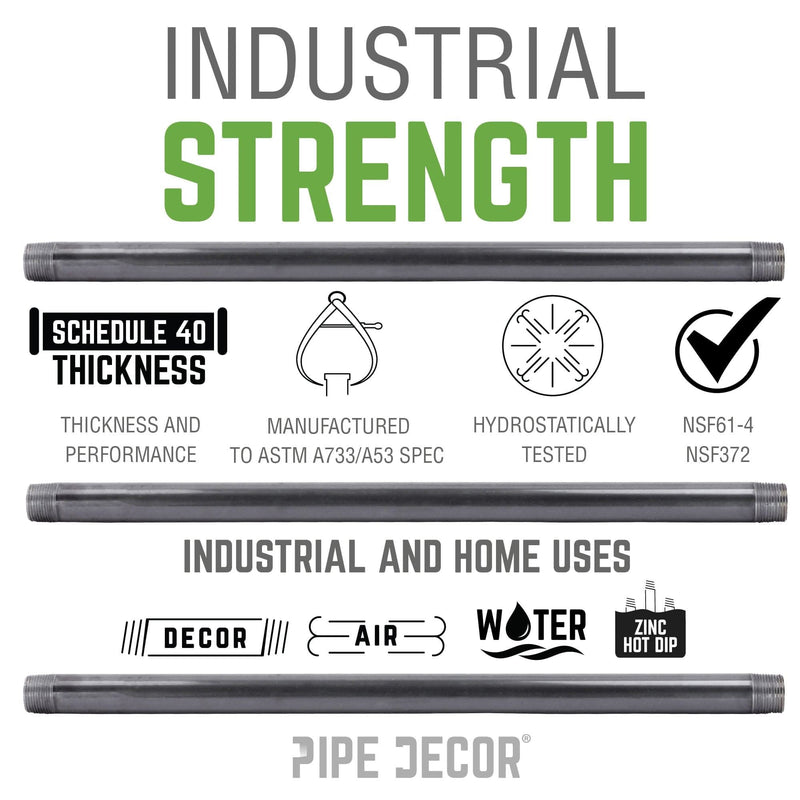 1 1/2 in. x 7 in. Galvanized Pipe, photo 5 of 8