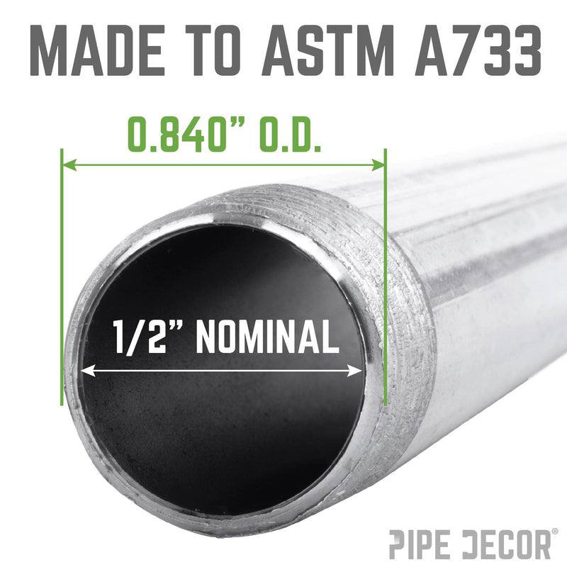 1/2 in. x 12 in. Galvanized Steel Nipple