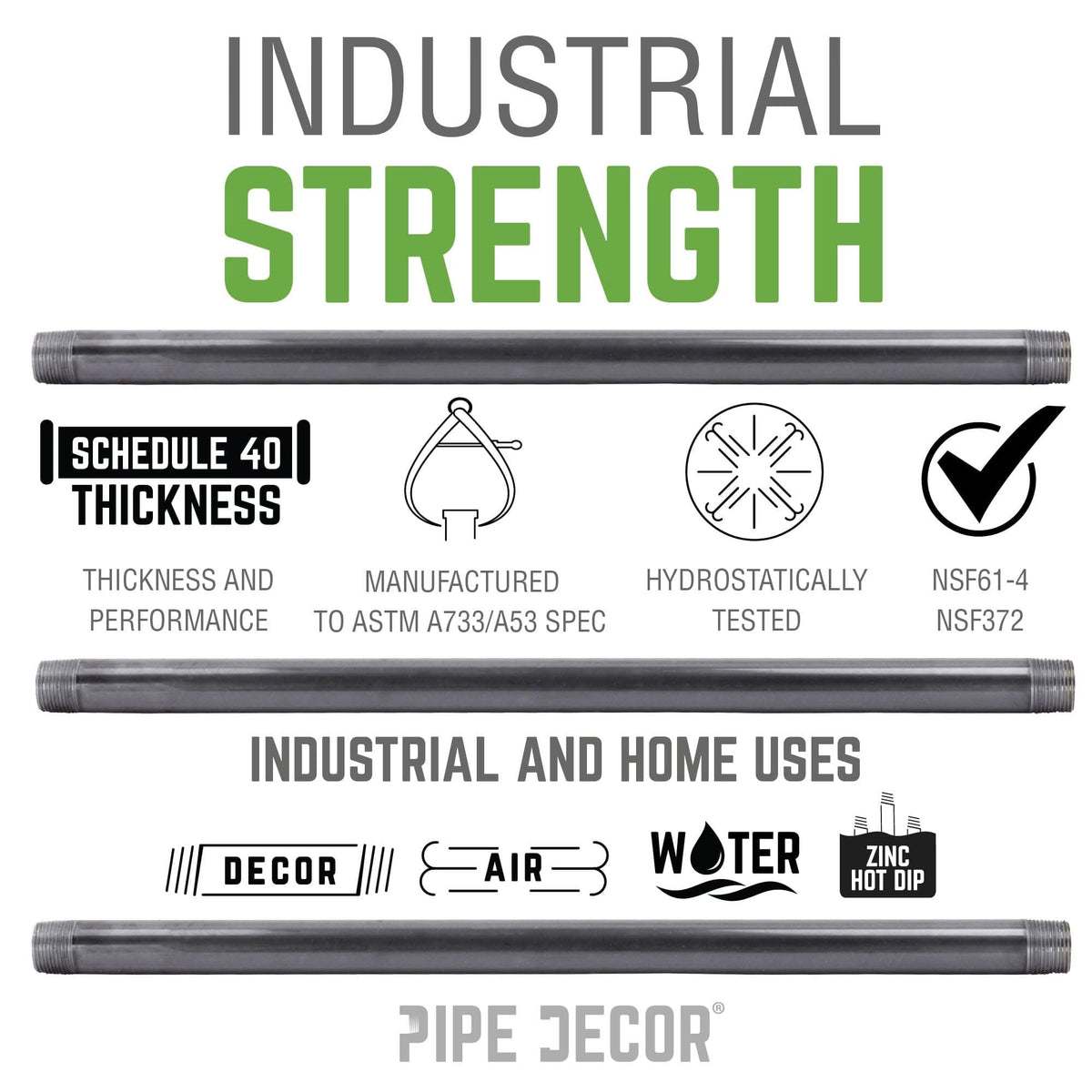 1/4 in. x 11 in. Galvanized Pipe, photo 5 of 8