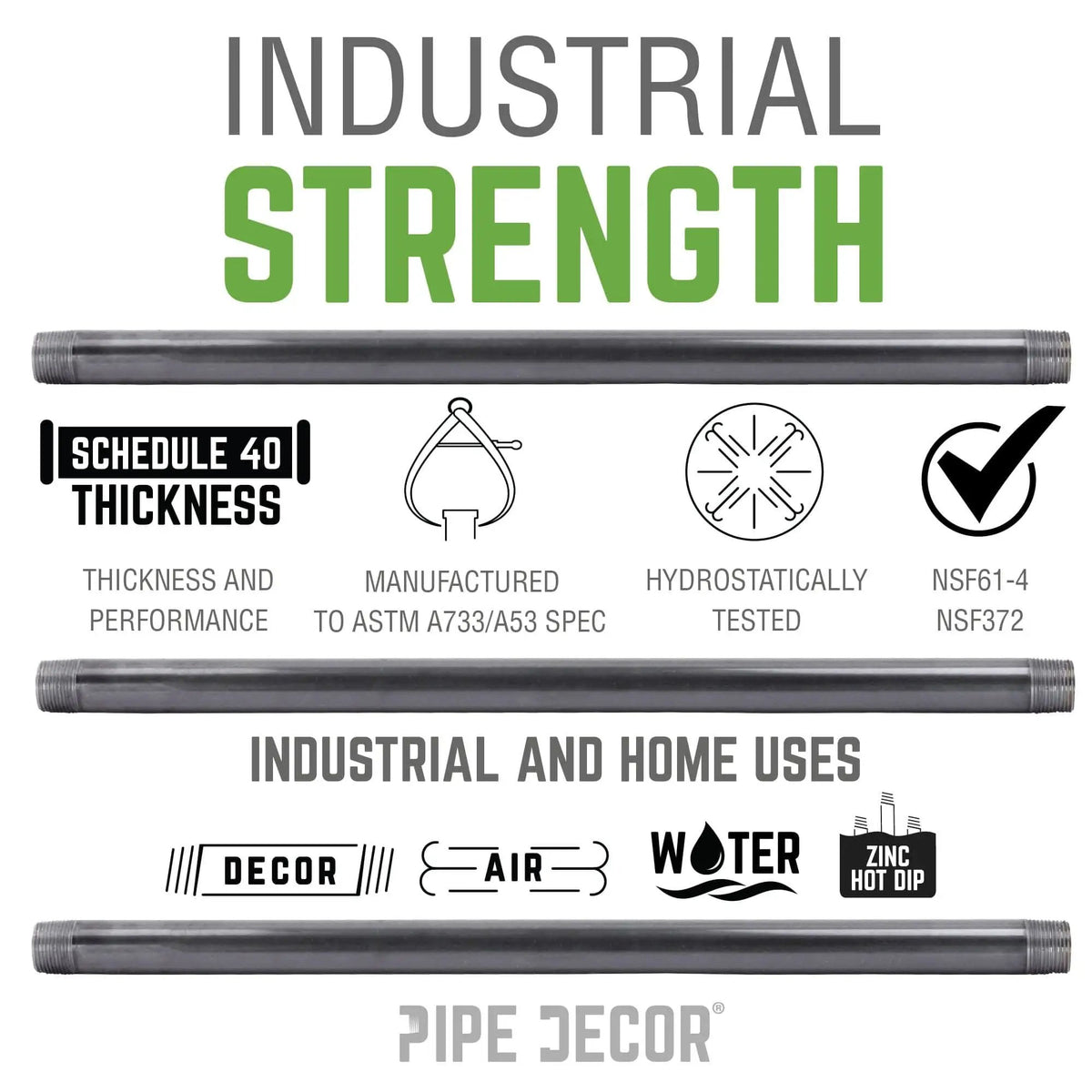 1/4 in. x 12 in. Galvanized Pipe, photo 5 of 8