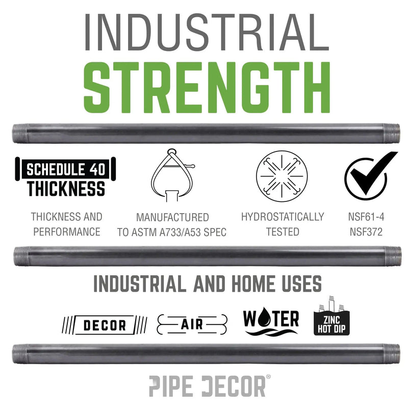 1/4 in. x 12 in. Galvanized Pipe, photo 5 of 8
