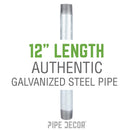 1 in. x 12 in. Galvanized Steel Nipple