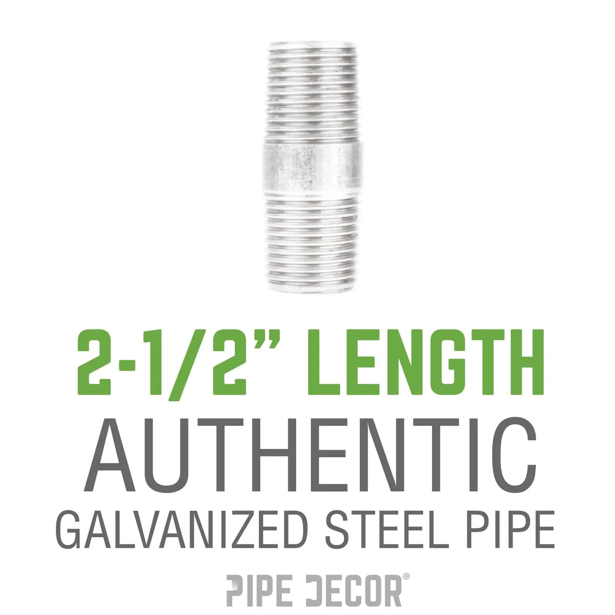 1 in. x 2 1/2 in. Galvanized Steel Nipple, photo 2 of 8