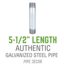 1 in. x 5 1/2 in. Galvanized Steel Nipple