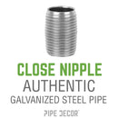 1 in. x Close Galvanized Steel Nipple by PIPE DECOR