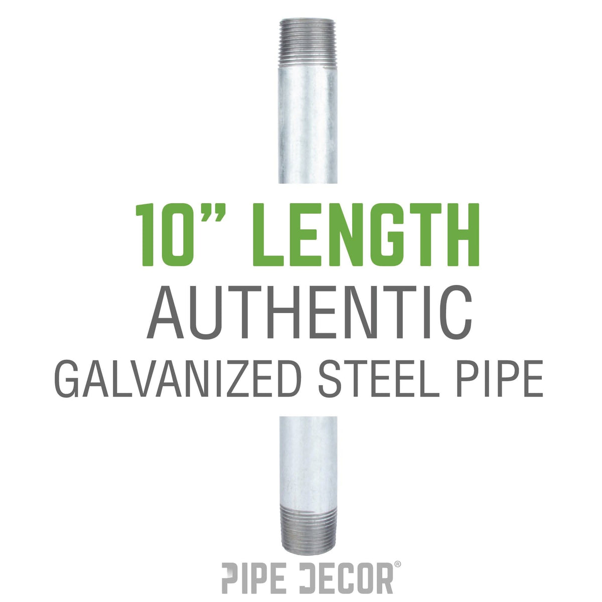 2 in. x 10 in. Galvanized Pipe, photo 2 of 8