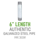 3/4 in. x 6 in. Galvanized Steel Nipple by PIPE DECOR