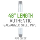 1 1/2 in. x 48 in. Galvanized Pipe by PIPE DECOR
