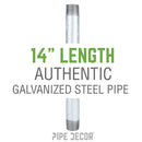 1/2 in. x 14 in. Galvanized Steel Pipe