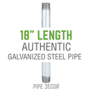 2 in. x 18 in. Galvanized Pipe by PIPE DECOR
