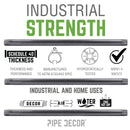 2 in. x 18 in. Galvanized Pipe by PIPE DECOR
