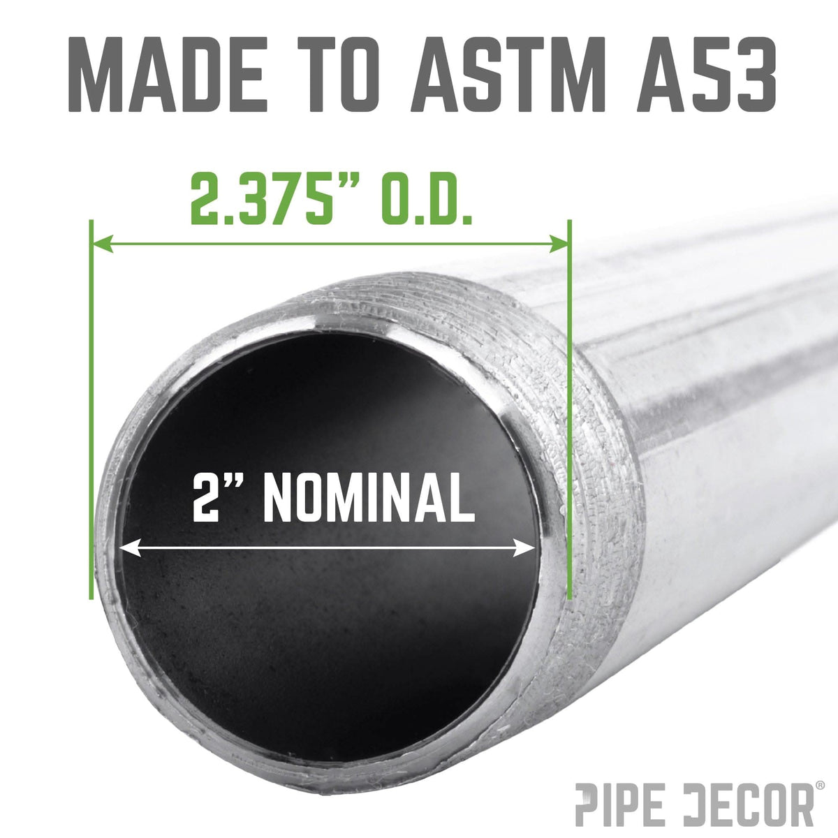 2 in. x 24 in. Galvanized Pipe, photo 3 of 8