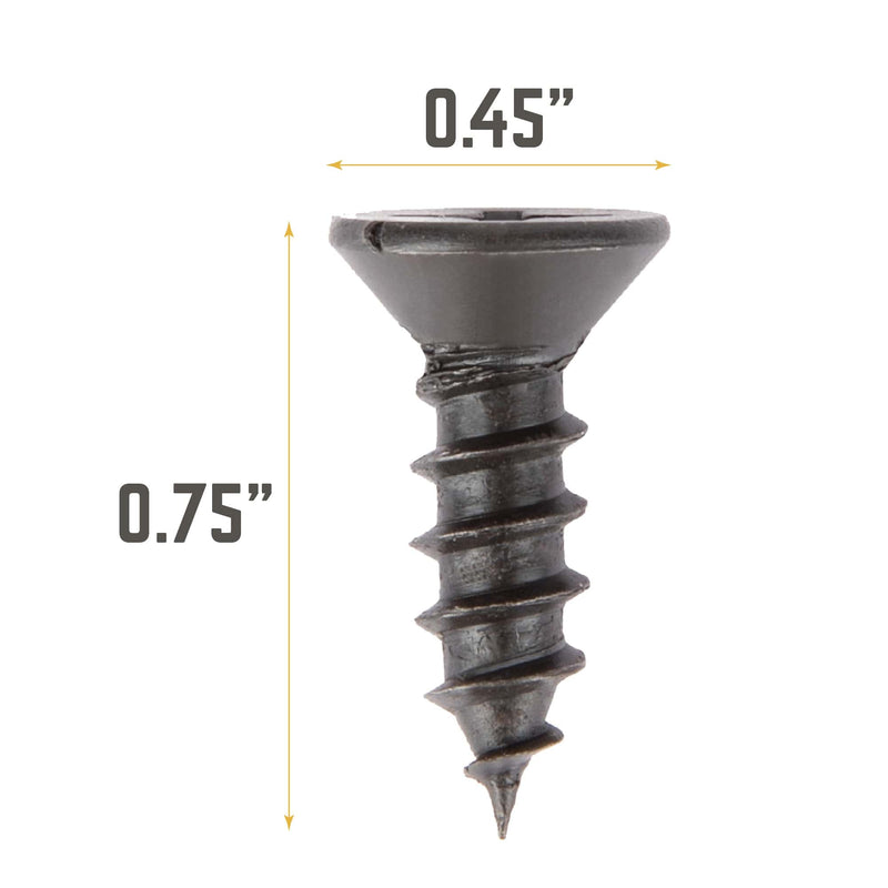 Alloy Shelf Mounting Screws 14 x 0.75 in 4-Pack For Wood Shelves And Tables Secure Flanges