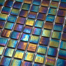Black Iridescence 12x12 Glossy Uniform Square Glass Mosaic Tile (20 pack, 20 sq ft/case)