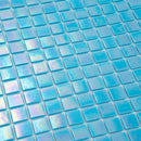 Turquoise Blue 12x12 Glossy Uniform Square Glass Mosaic Tile (20 pack, 20 sq ft/case) - Sample