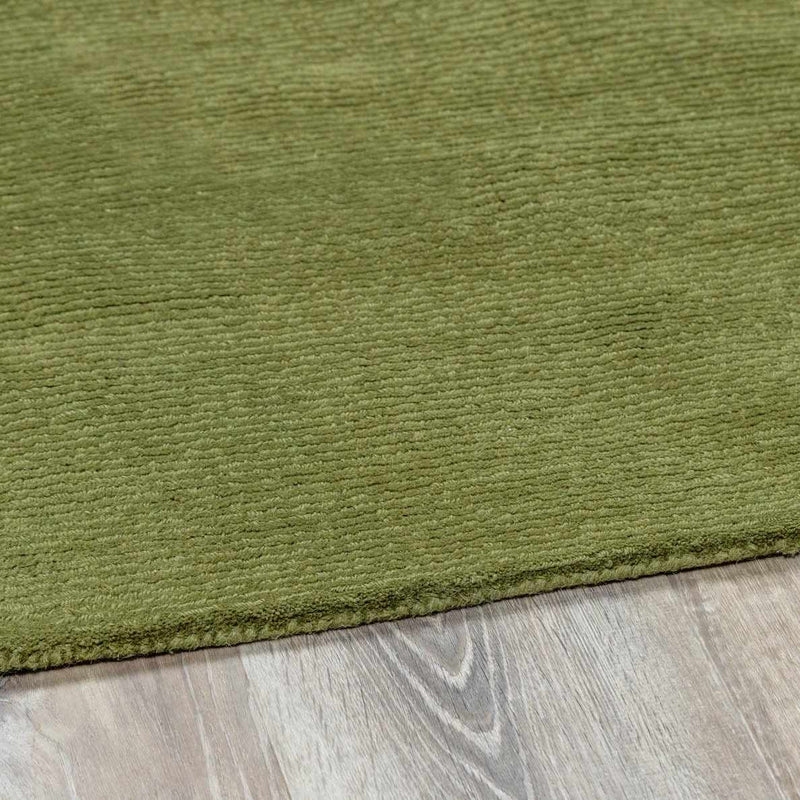 Brockton Solid Sage Green Wool Rug