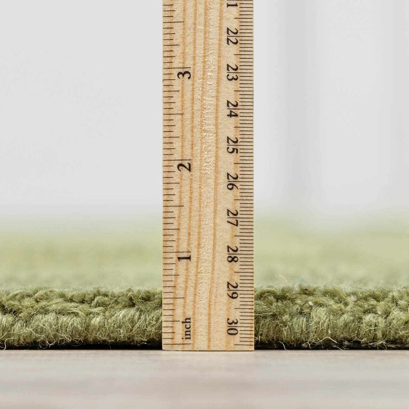 Brockton Solid Sage Green Wool Rug