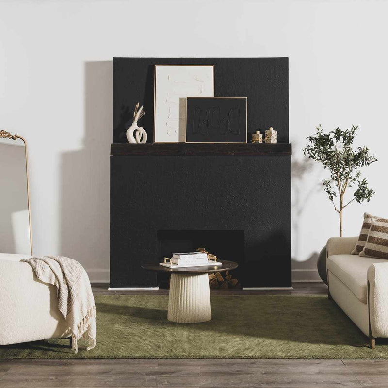 Brockton Solid Sage Green Wool Rug