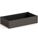 Elevated Raised Garden Bed with PE Rattan - 46" x 24" by LJGDeals